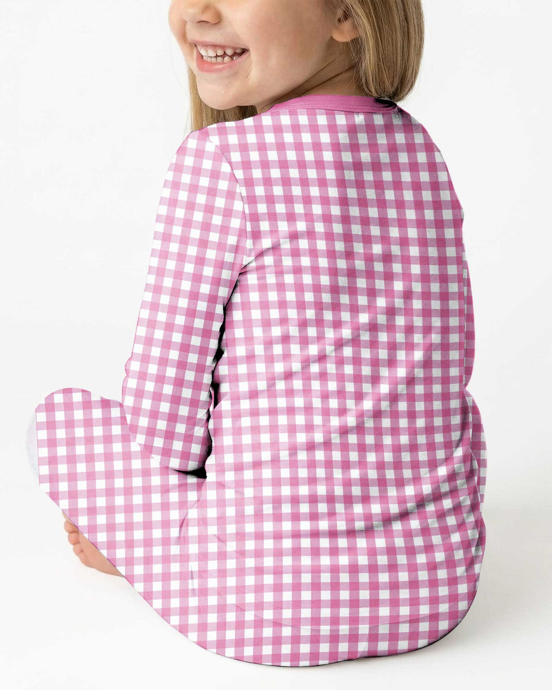 Embroidered Seersucker Bamboo Two Piece Long Sleeve Pajama Set