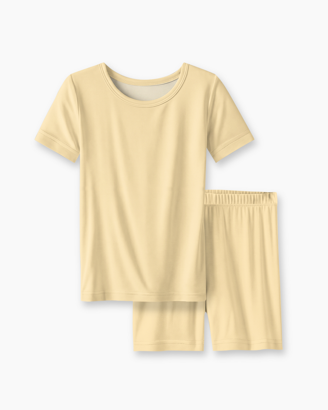 Solid Color Bamboo Two Piece Short Sleeve Short Pajama Set