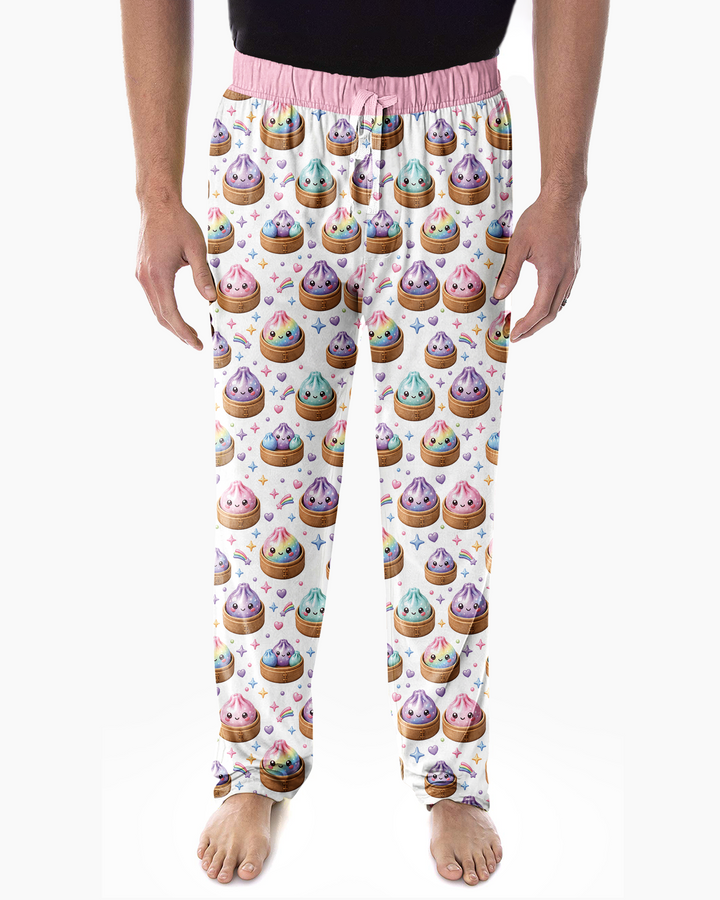 Cute Glitter Dumpling Bamboo Men's Pajama Set