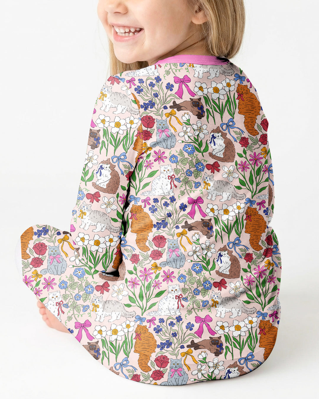 The Garden Cattery Mommy & Me Matching Bamboo Two Piece Long Sleeve Pajama Set