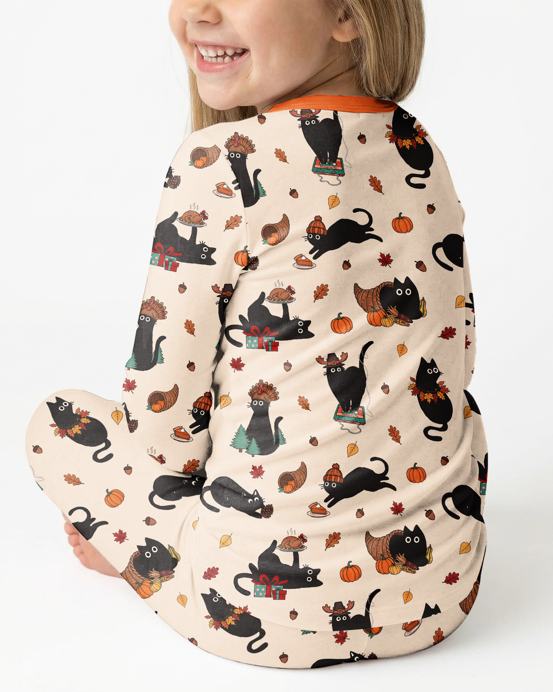 Black Cat Cozy Season Bamboo Two Piece Long Sleeve Pajama Set