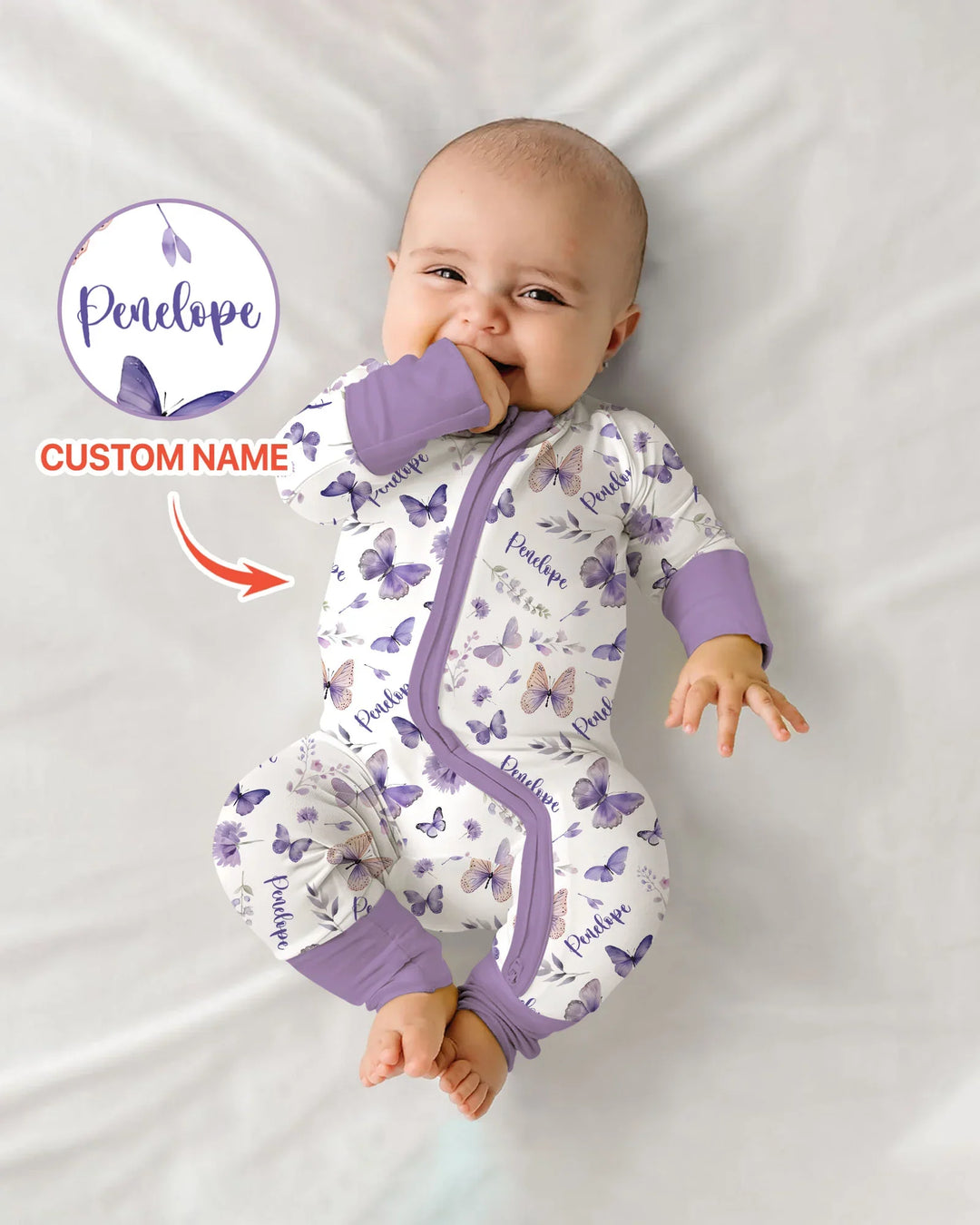 Gerippte Babykleidung mit individuellem Foto - Weich &amp; Skizzenhaft
