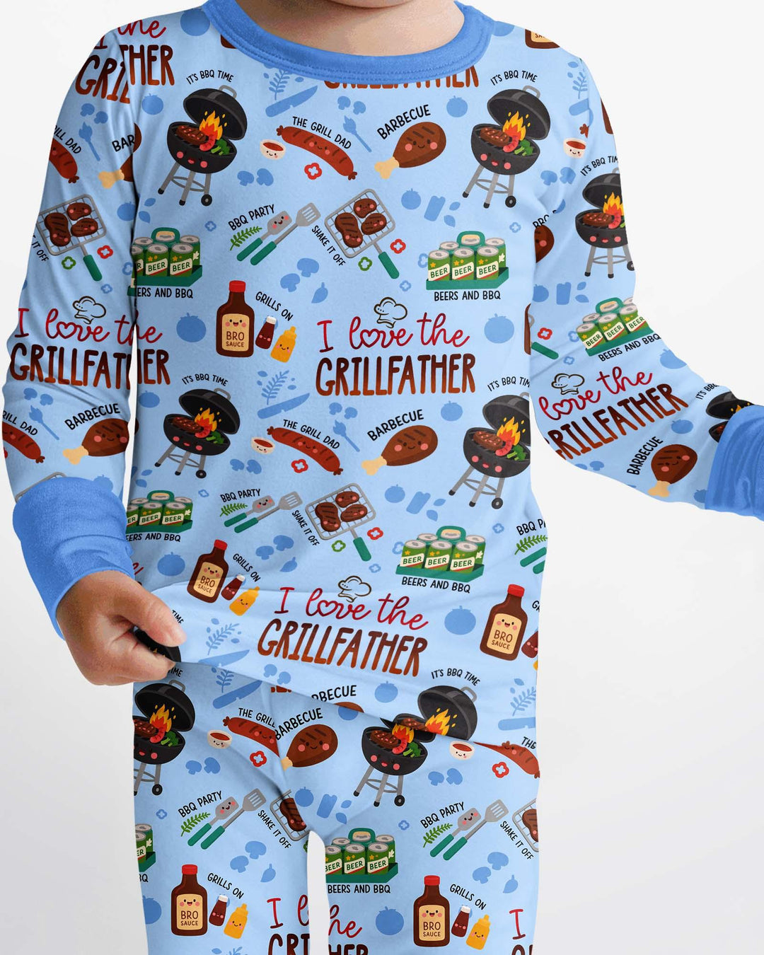 The Grill Father Family Matching Bamboo Two Piece Long Sleeve Pajama Set