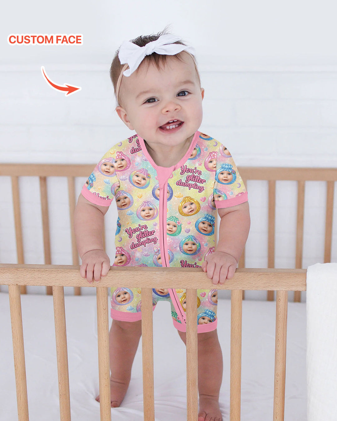 Plantilla PERSONALIZADA de Bambú Pijama Corto con Cremallera