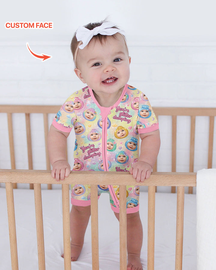 Plantilla PERSONALIZADA de Bambú Pijama Corto con Cremallera