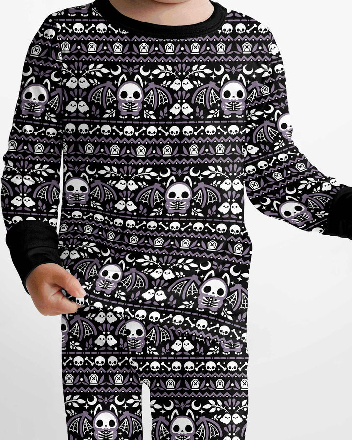 Batty Fair Isle Bamboo Two Piece Long Sleeve Pajama Set
