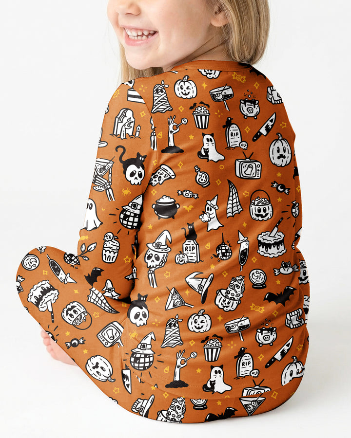 Spooky Season Bamboo Two Piece Long Sleeve Pajama Set