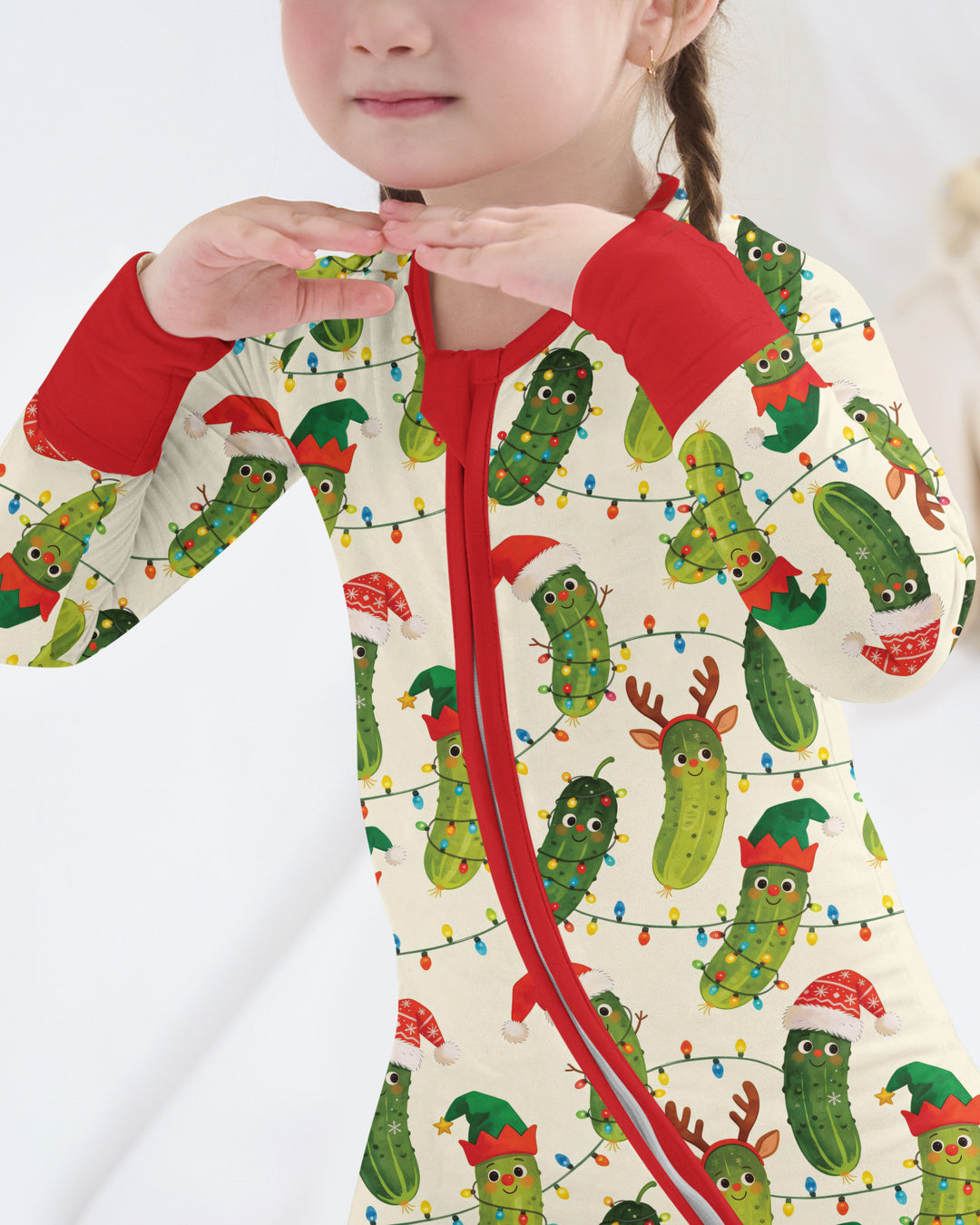 Cheerful Christmas Pickle Bamboo Convertible Zippy