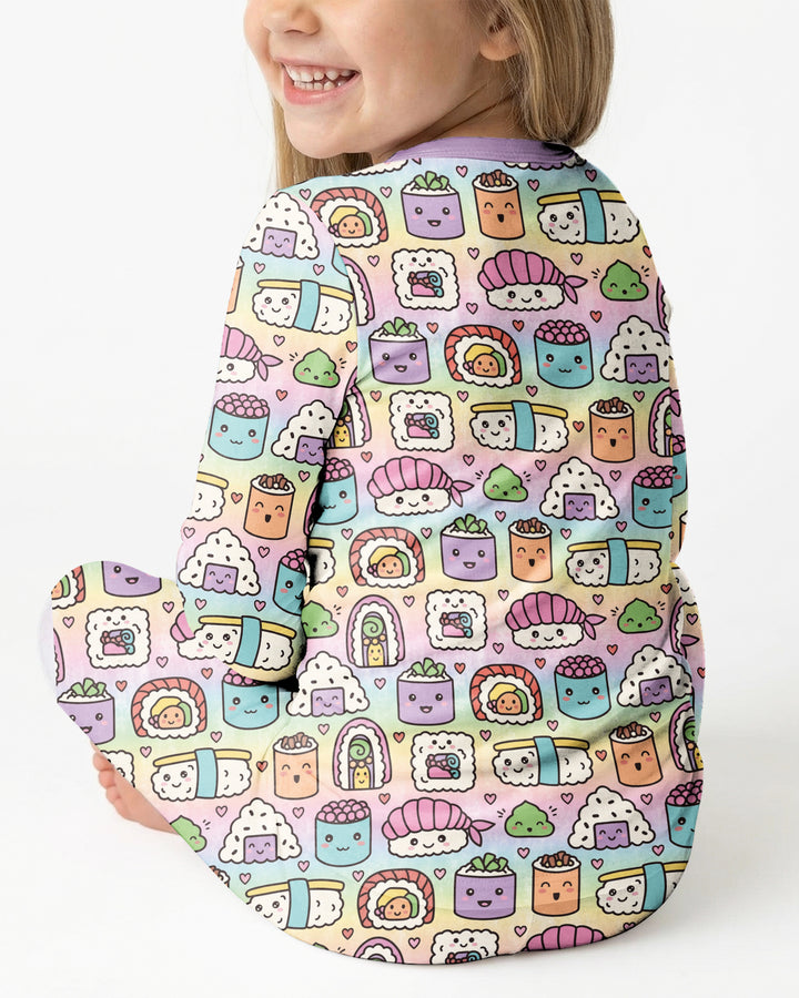 Kawaii Sushi Bamboo Two Piece Long Sleeve Pajama Set