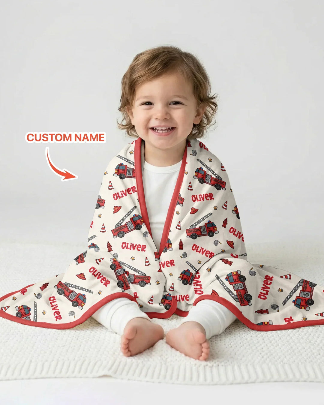 Custom Name Future Firefighters Bamboo Blanket