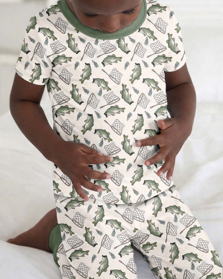 Bass Buddies Bamboo Two Piece Short Sleeve Pajama Set
