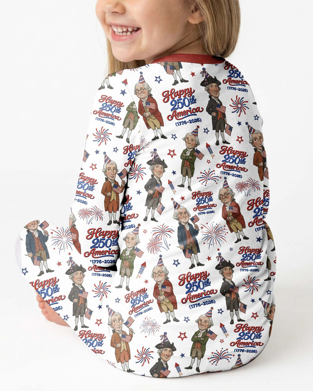 Party Like It's 1776 Family Matching Bamboo Two Piece Long Sleeve Pajama Set