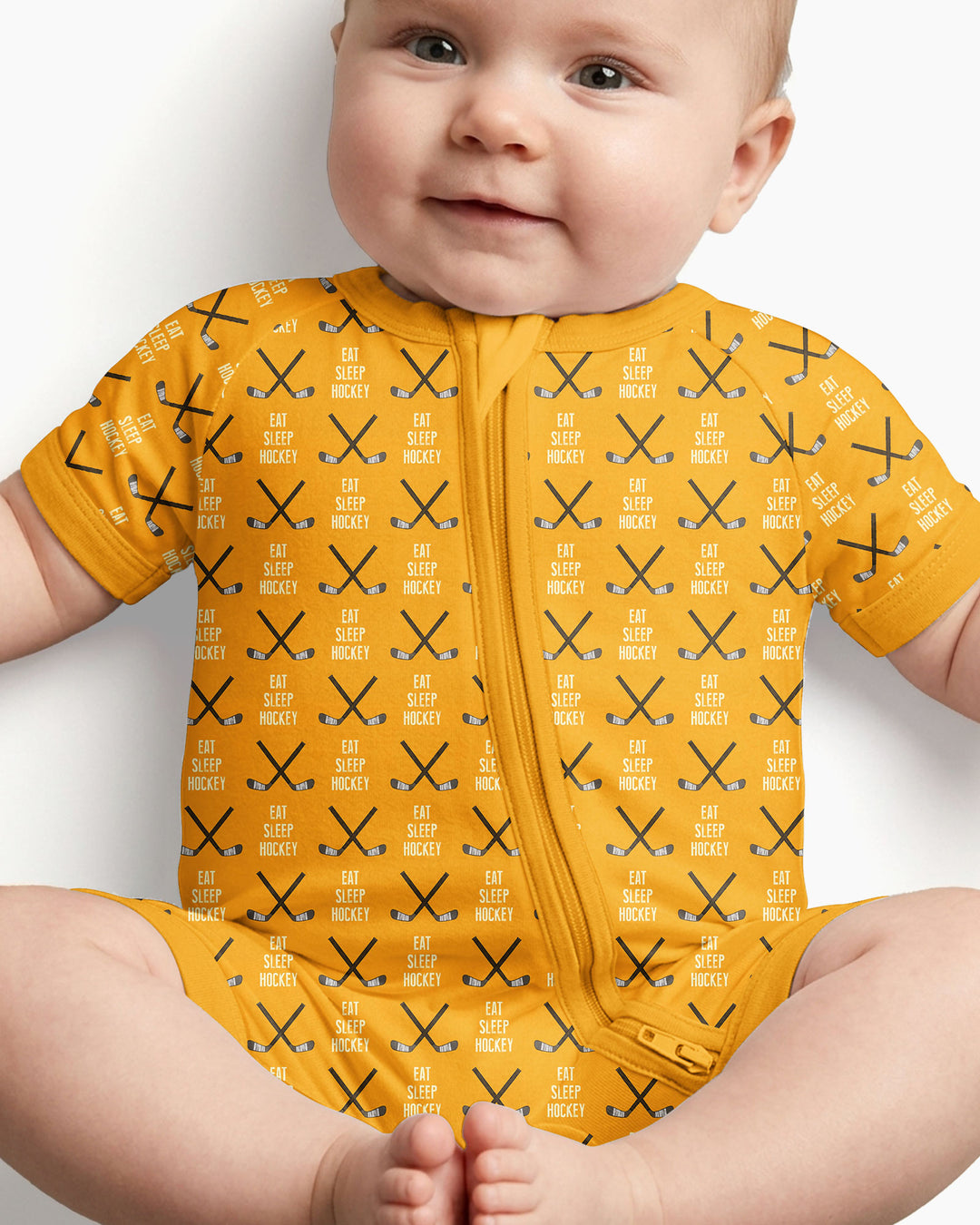 Eat Sleep Hockey Bamboo Shorty Zippy
