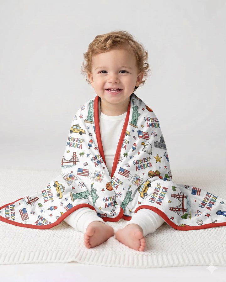 America 250 Celebration Bamboo Blanket