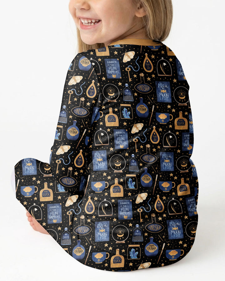 Good Witch Spell books and Potions Bamboo Two Piece Long Sleeve Pajama Set
