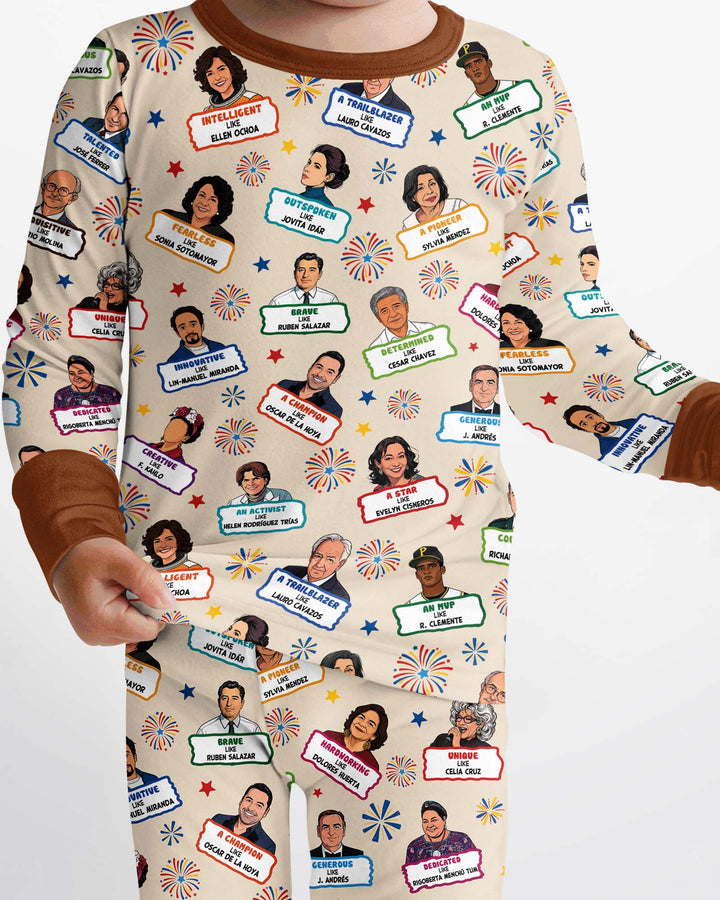 Famous Latin American Hispanic Heritage Bamboo Two Piece Long Sleeve Pajama Set
