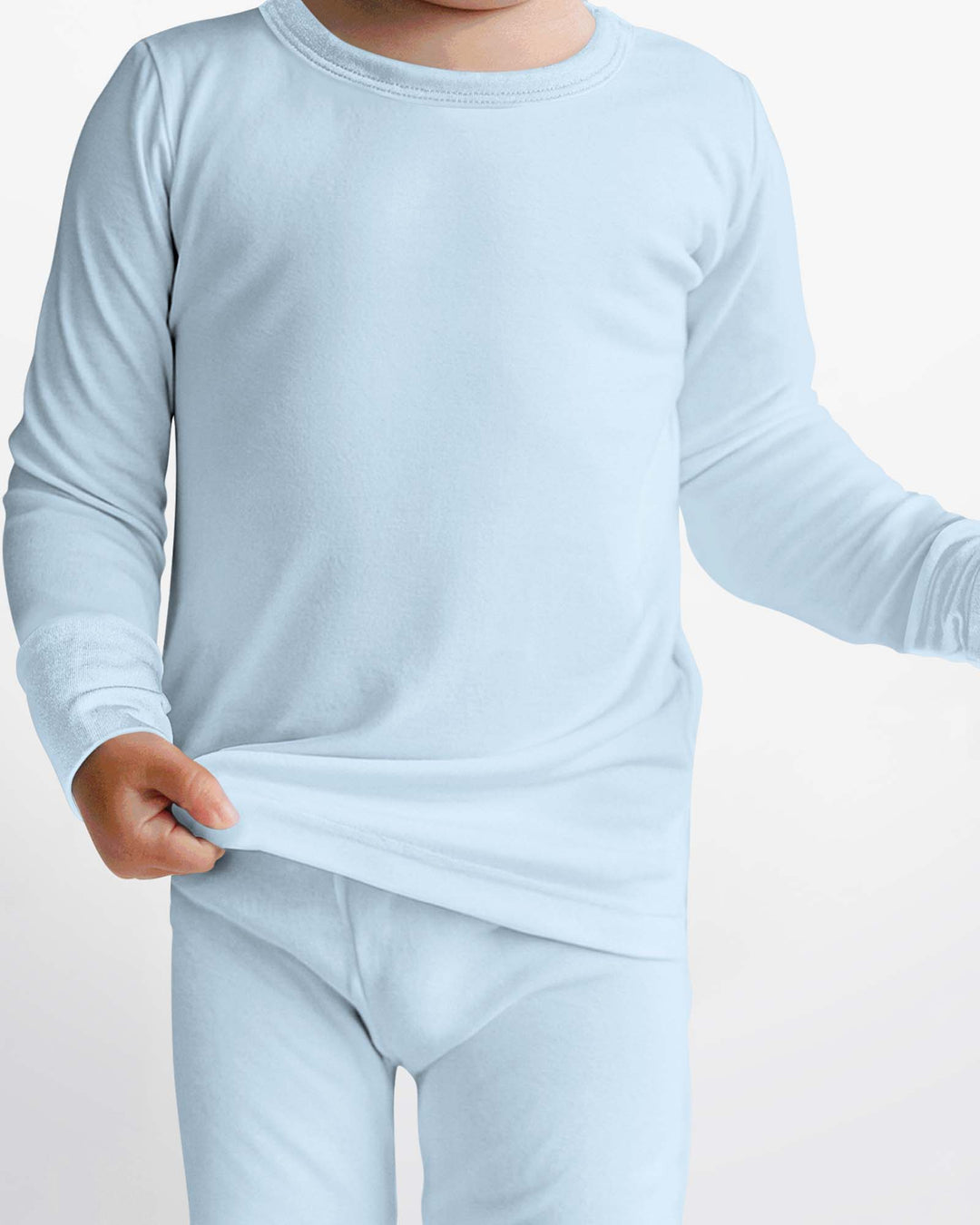 Ice Blue Bamboo Two Piece Pajama Set