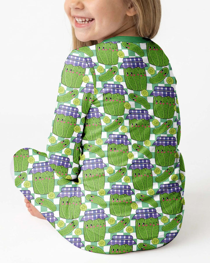 Kawaii Pickle Jar Bamboo Two Piece Long Sleeve Pajama Set