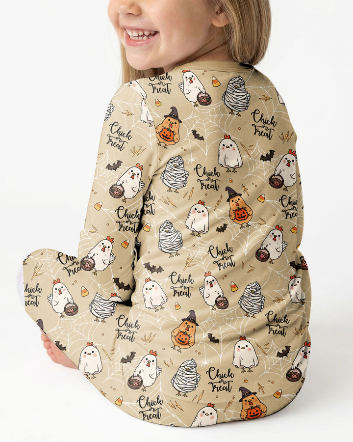 Chick Or Treat Bamboo Two Piece Long Sleeve Pajama Set
