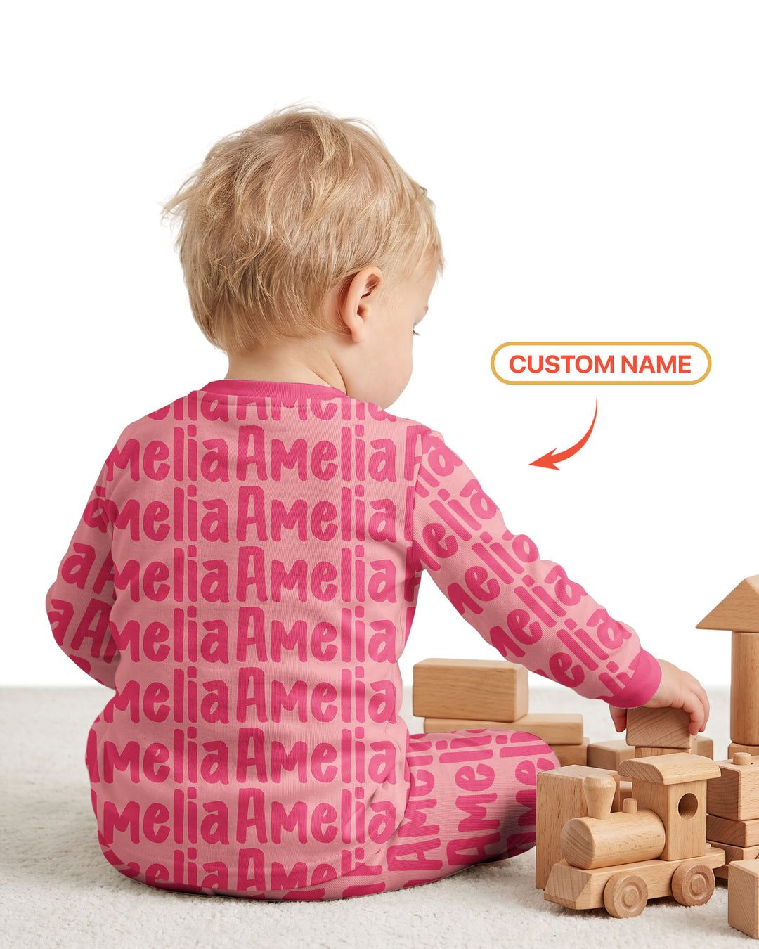 Little Letters Bamboo Two Piece Long Sleeve Pajama Set Bamboo Two Piece Long Sleeve Pajama Set
