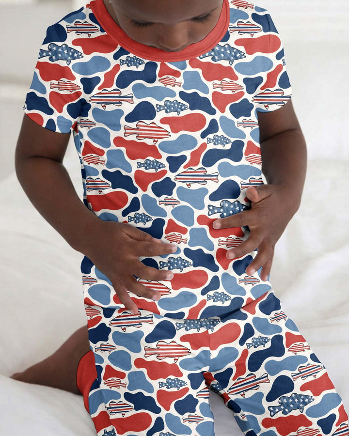 Zweiteiliges, kurzärmliges Pyjama-Set mit Marienkäfern
