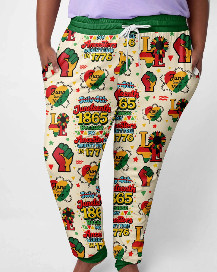 Juneteenth 1865 Because My Ancestors Weren't Free In 1776 Bamboo Women Pajama Set