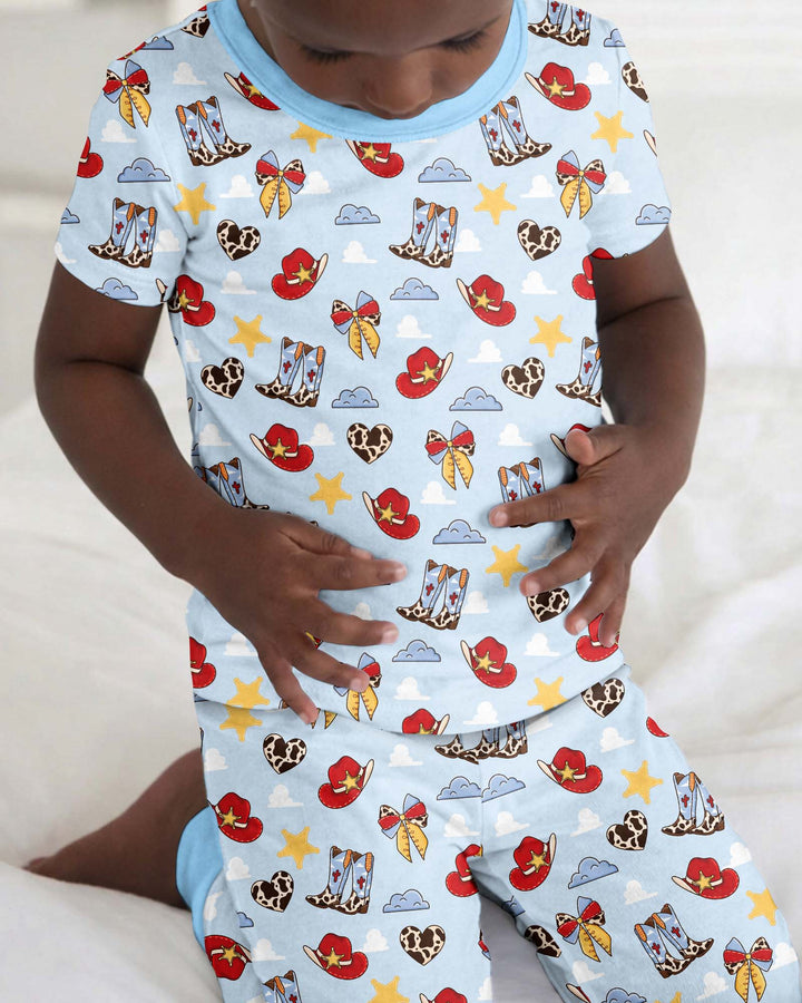 Zweiteiliges, kurzärmliges Pyjama-Set mit Marienkäfern