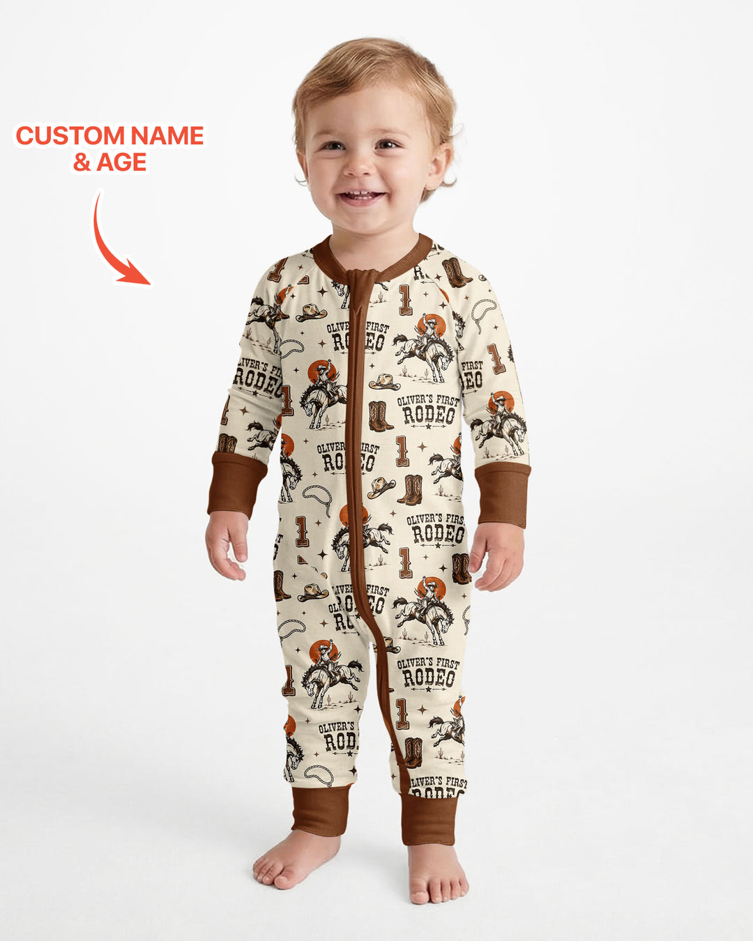 Custom Name Birthday Rodeo Bamboo Convertible Zippy