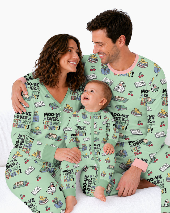 Moove Over Its My Diary Bamboo Women Pajama Set