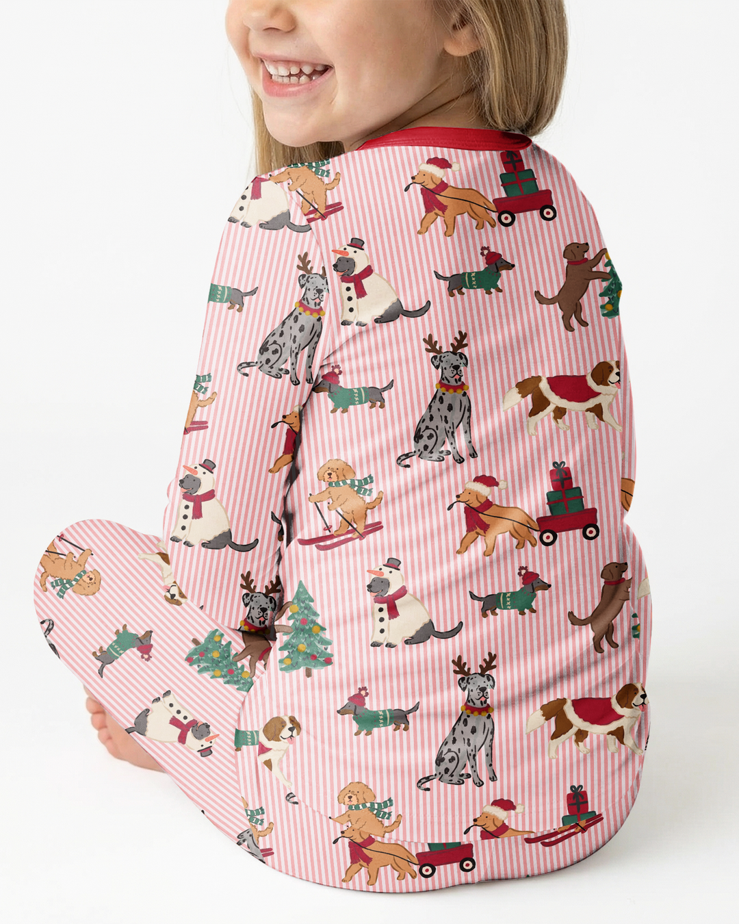 Christmas Pups & Holiday Adventures Bamboo Two Piece Long Sleeve Pajama Set
