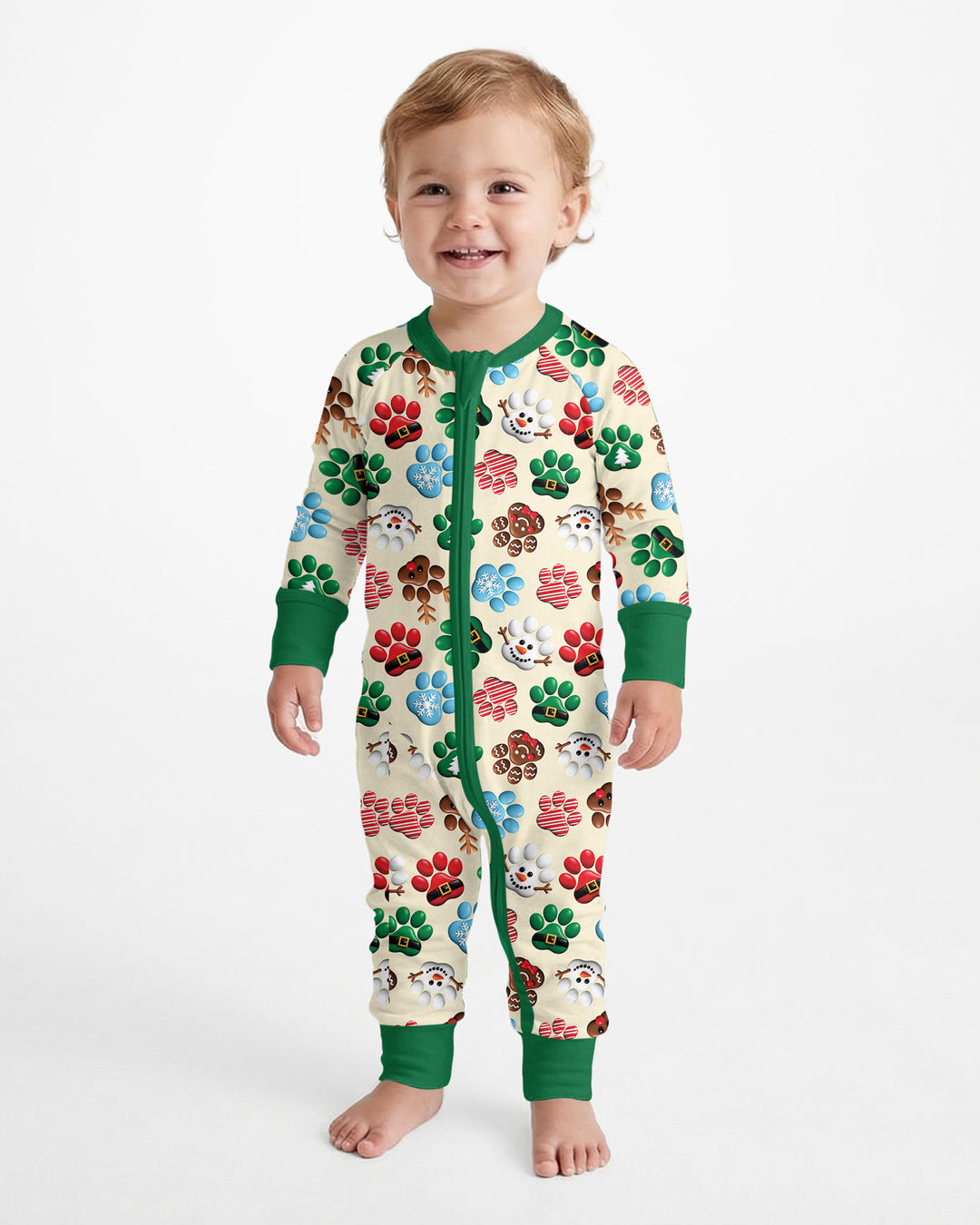 Santa Puppies Paw Bamboo Convertible Zippy