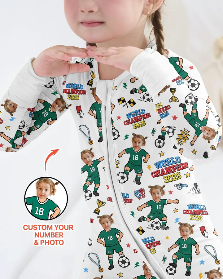 Custom Photo World Champion 2026 Family Matching Bamboo Convertible Zippy