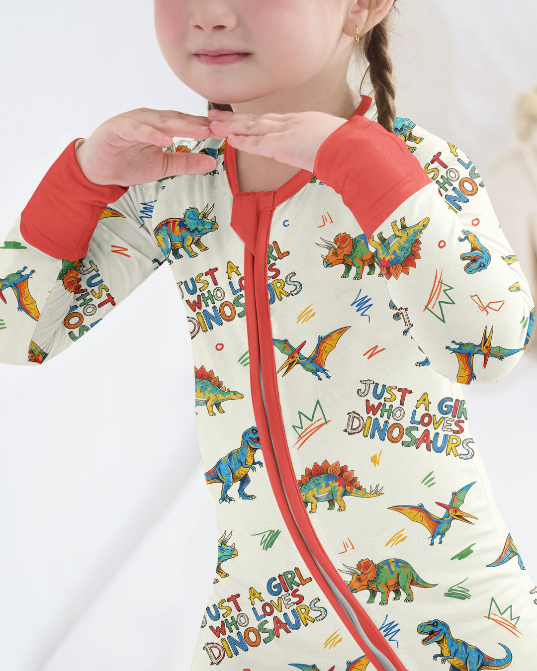 Just A Boy/Girl Who Loves Dinosaurs Bamboo Convertible Zippy