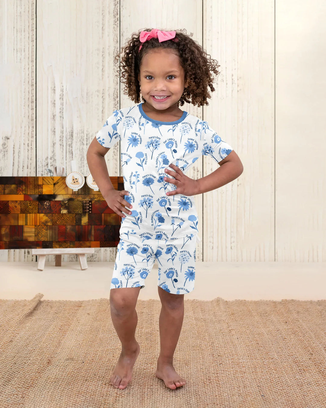 Mary's Garden Bamboo Two Piece Short Sleeve Shorts Pajama Set