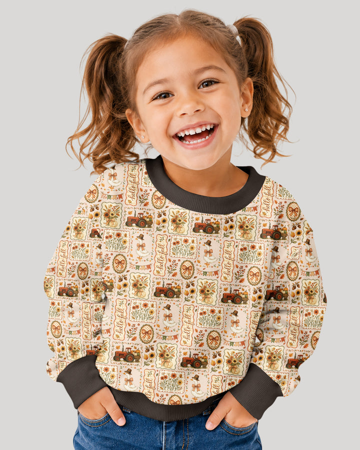 Farmhouse Fall Goose Family Matching Bamboo Crewneck Sweatshirt