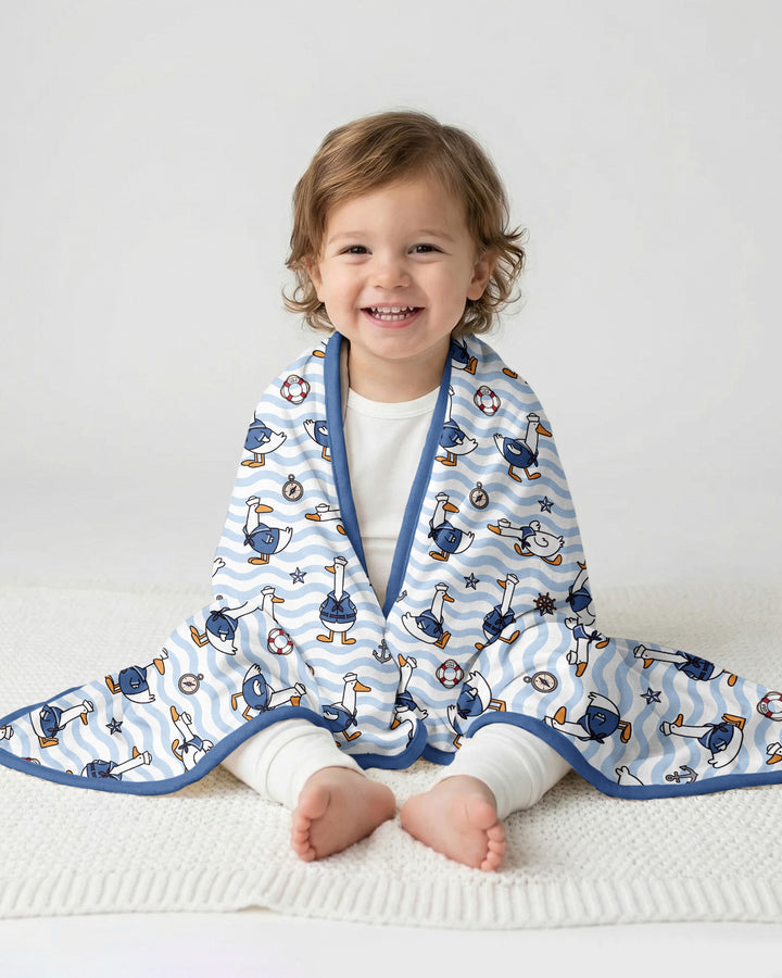 Silly Goose Sailor Bamboo Blanket