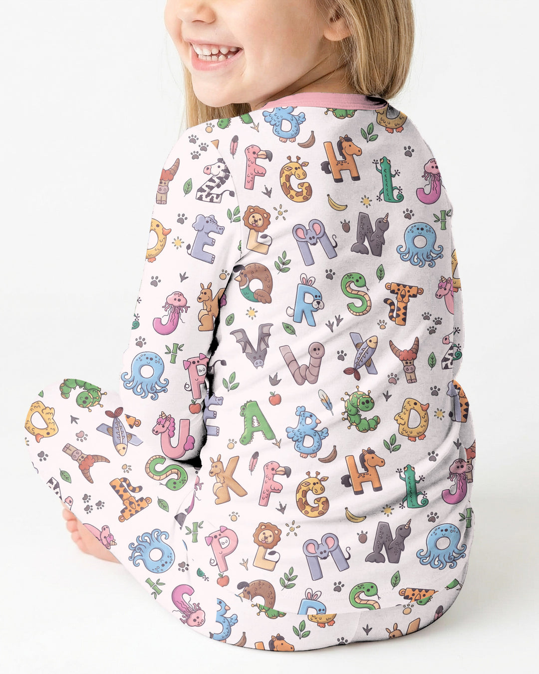 Zweiteiliges Langarm-Pyjama-Set mit Sommerfrüchten