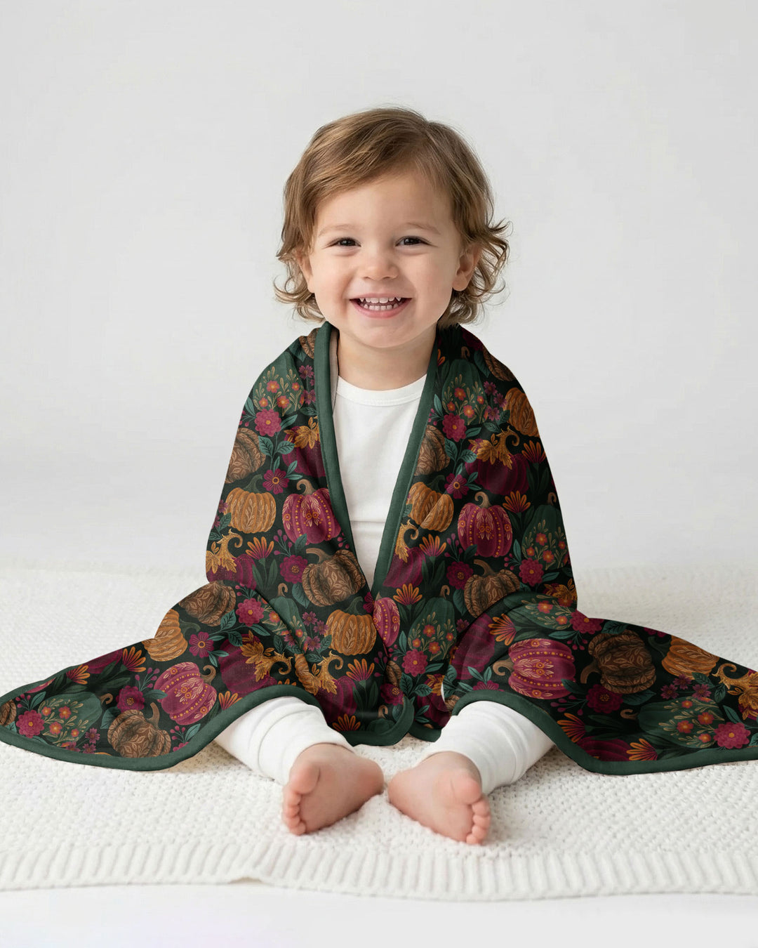 Velvet Pumpkins Bamboo Blanket