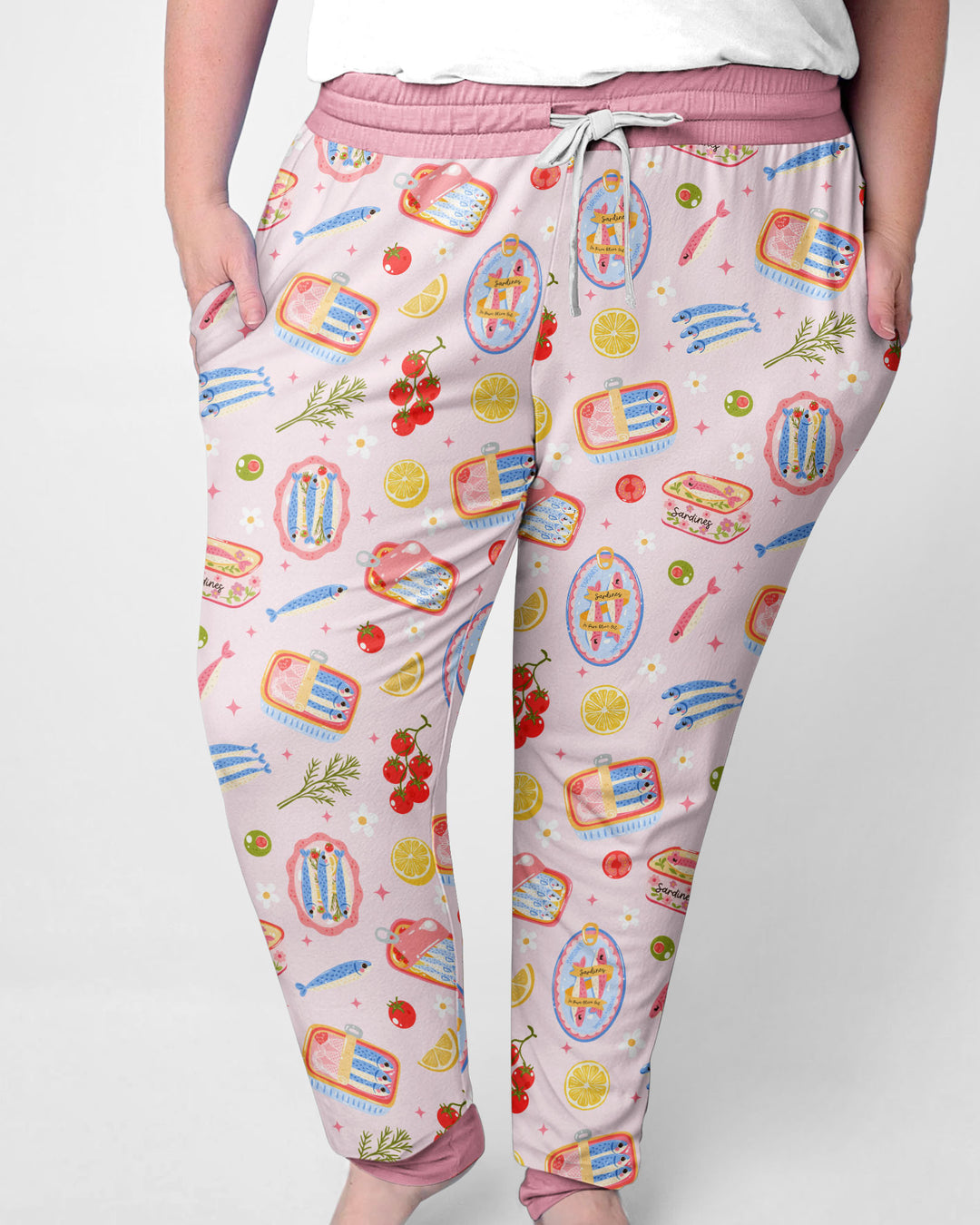 Plantilla de conjunto de pijama de mujer de bambú