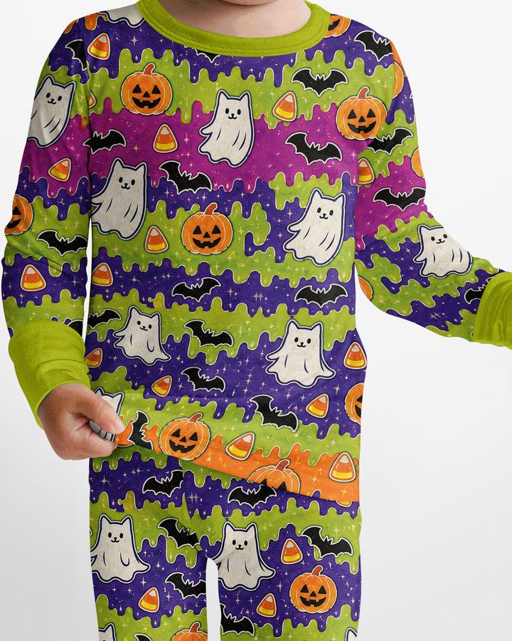 Spooky Slime Cuties Bamboo Two Piece Long Sleeve Pajama Set
