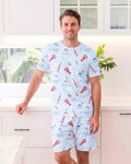 East Coast Bamboo Men Short Sleeve Short Pajama Set
