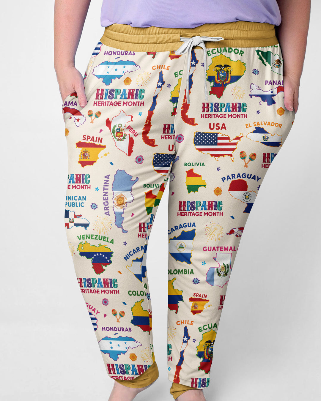 Hispanic Heritage Month Country Flags Bamboo Women Pajama Set