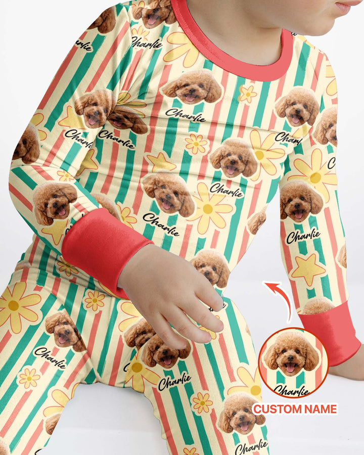 Funny Pet Pattern Bamboo Two Piece Long Sleeve Pajama Set