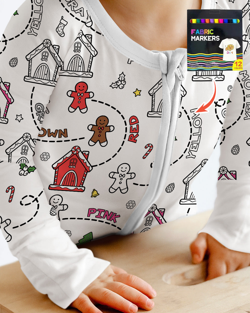 Colorable Matching Color Gingerbread Bamboo Convertible Zippy