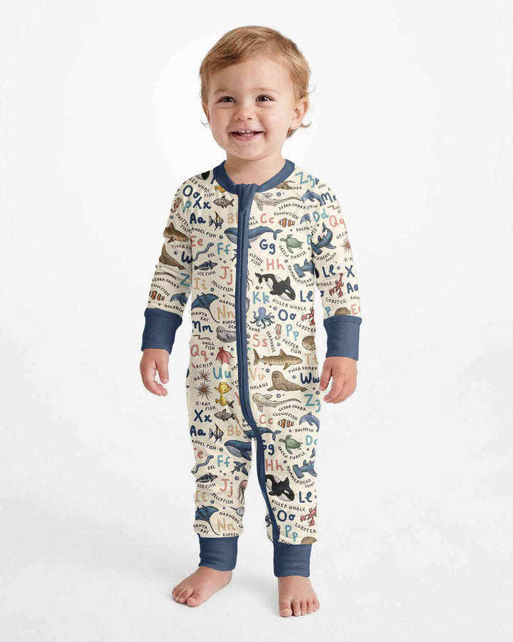 Ocean Animal Alphabet Bamboo Convertible Zippy