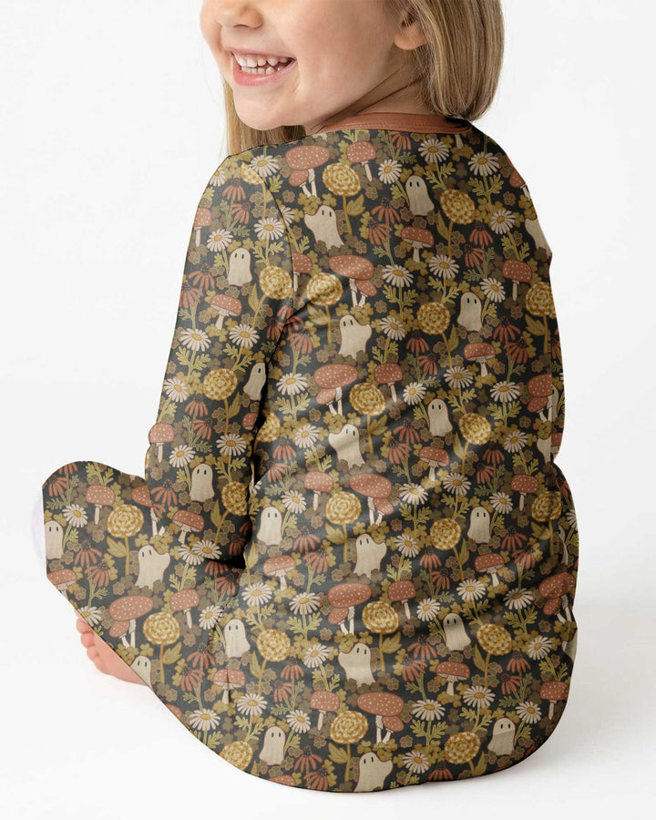 Ghost Garden Dark Autumn Bamboo Two Piece Long Sleeve Pajama Set