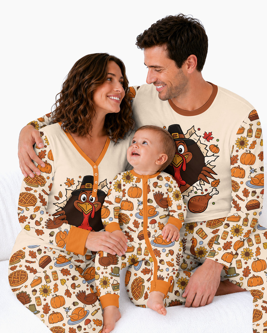 Funny Turkey on Thanksgiving Bamboo Women Pajama Set