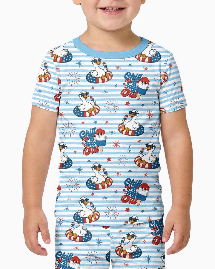 Zweiteiliges, kurzärmliges Pyjama-Set mit Marienkäfern