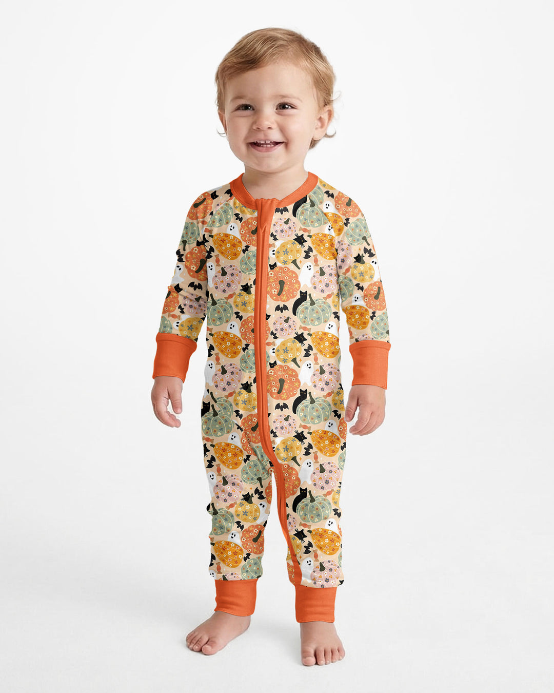 Floral Pumpkin Ghost Halloween Bamboo Convertible Zippy