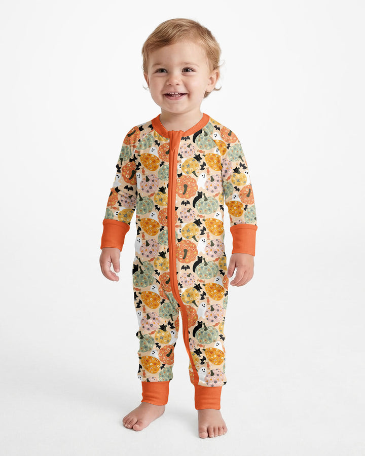 Floral Pumpkin Ghost Halloween Bamboo Convertible Zippy